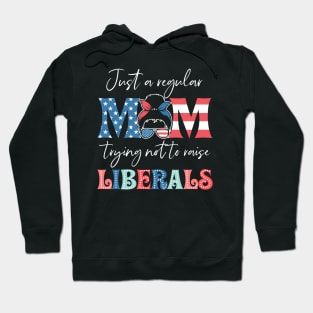 Just a Regular Mom Trying Not to Raise Liberals Gift For Women Hoodie